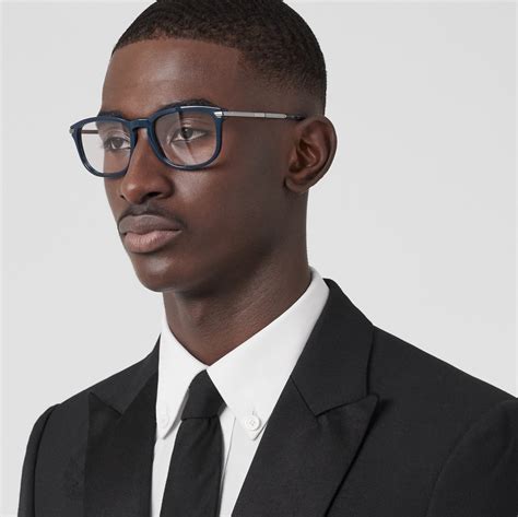 Check Detail Rectangular Optical Frames in Navy 